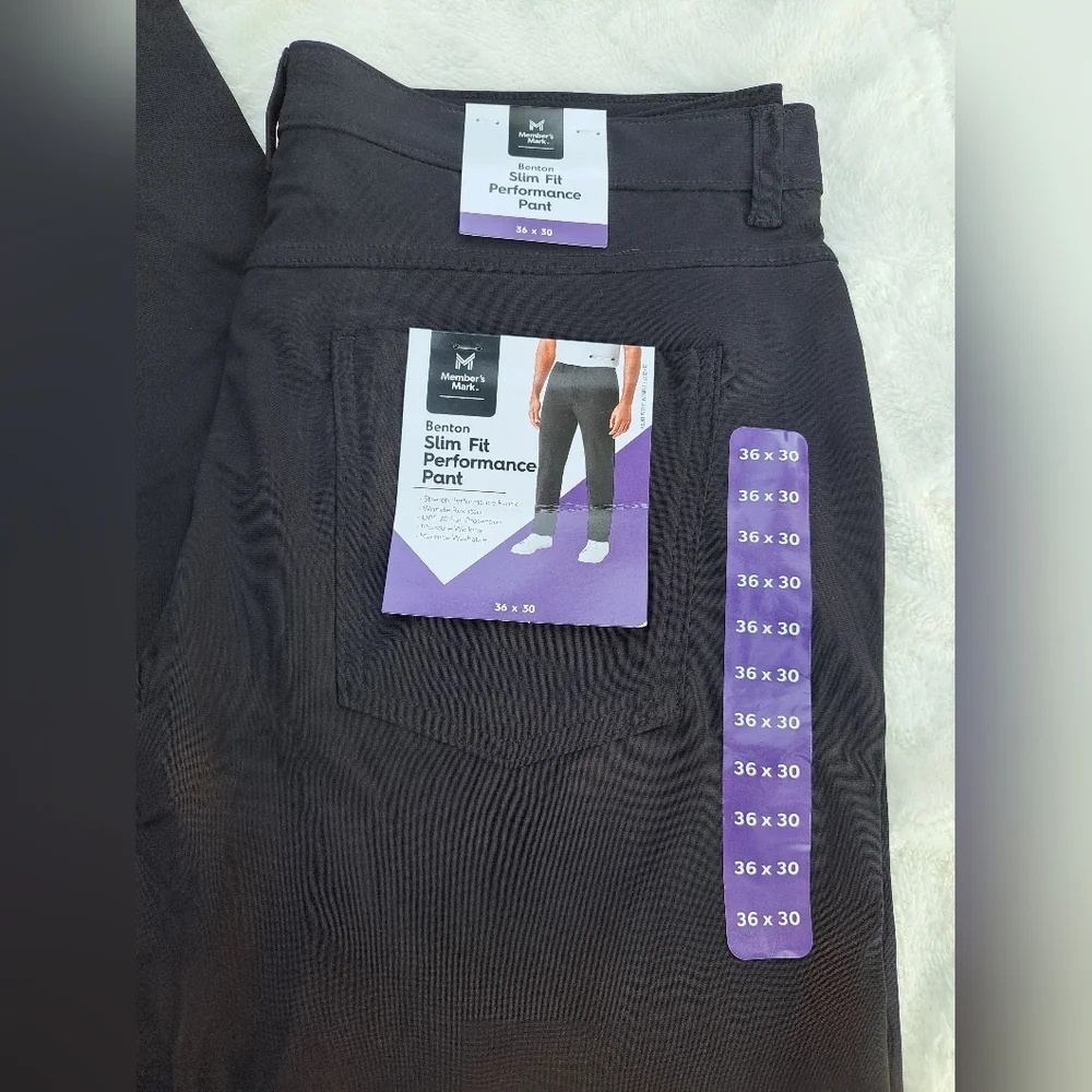NWT Member's Mark Slim Fit Men's Benton Performance Pant - Picture 7 of 7